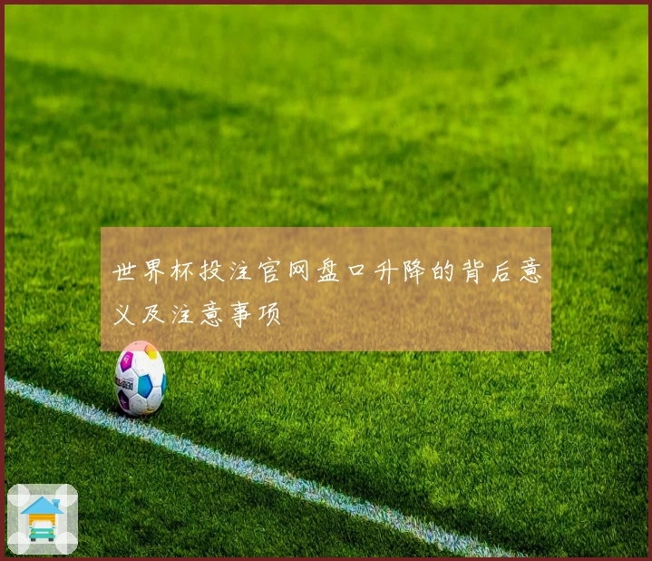 世界杯投注官网盘口升降的背后意义及注意事项